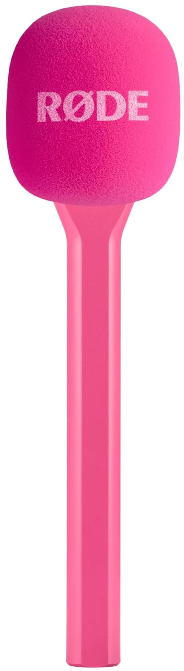 Main image of Interview GO Handheld Adaptor for RØDE Wireless Microphones (Pink) | Handheld adapter with foam windshield for interviews, field reporting and content creation