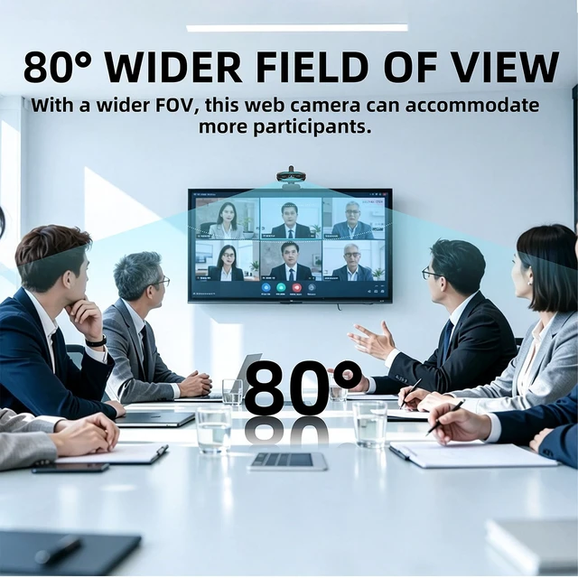 Alt view image 6 of 7 - 1080P HD Webcam with Microphone, USB Computer Camera for Laptop PC Desktop | 30fps web cam, Plug & Play USB with Privacy Cover, Auto Light Correction, RGB Status Light, for Remote Video Work