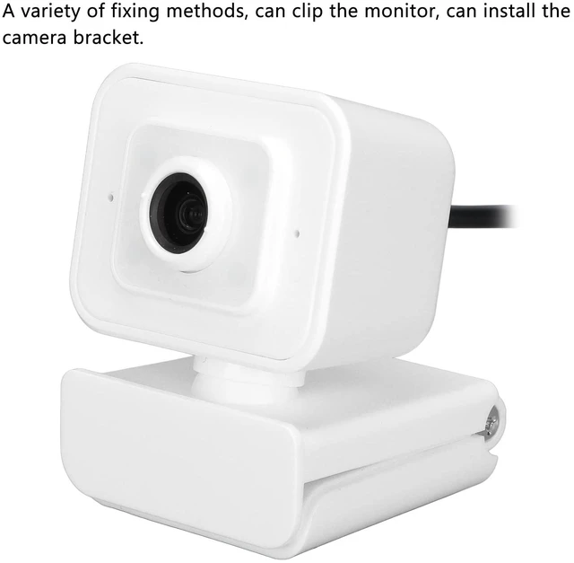 Alt view image 3 of 7 - White Web Cam 1080P 30fps 360 Degree Rotation USB Computer Webcam for Live Broadcast Online Class Meeting with Microphone for Win10 Win7 Vista OS X System