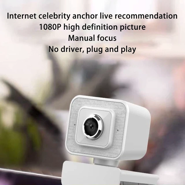Alt view image 2 of 7 - White Web Cam 1080P 30fps 360 Degree Rotation USB Computer Webcam for Live Broadcast Online Class Meeting with Microphone for Win10 Win7 Vista OS X System