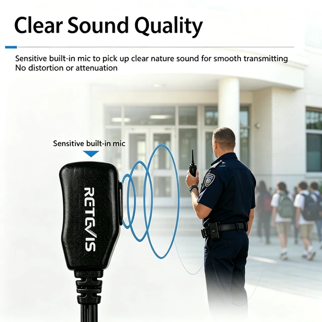 Alt view image 4 of 7 - Walkie Talkie Earpiece with Mic, for RT22/RT21/RT68/H777/RT86 | Comfortable Acoustic Tube, Compatible with Pxton, Baofeng BF-888S, Kenwood walkie talkies, Surveillance Headset(10 Pack)