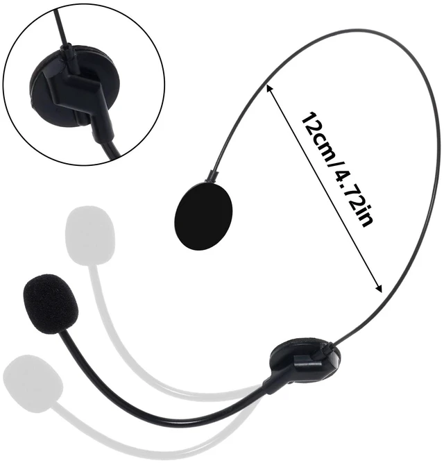 Alt view image 2 of 7 - Fake Costume Microphone Headset, Rockstar Costume Accessories, Rock Star Singer Costume Headset Prop Mic Headphones for Halloween Cosplay Music Party