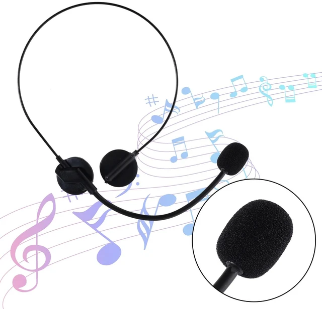 Alt view image 3 of 7 - Fake Costume Microphone Headset, Rockstar Costume Accessories, Rock Star Singer Costume Headset Prop Mic Headphones for Halloween Cosplay Music Party