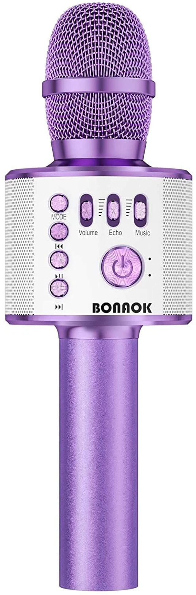 Main image of Wireless Bluetooth Karaoke Microphone, 3-in-1 Portable Handheld Mic Speaker Machine for All Smartphones, for Girls Boys Kids Adults All Age Q37(Light Purple)