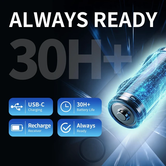 Alt view image 5 of 7 - Dual Handheld Wireless Microphone System | Rechargeable 2.4GHz, Foldable Receiver, 200FT Range, 30H Battery, For Speaker & Karaoke Machine