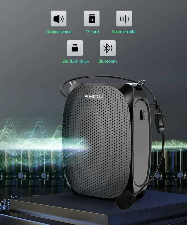 Alt view image 6 of 7 - Voice Amplifier for Teachers Portable Microphone and Speaker | Personal Wired Microphone Headset and Speaker, Mini Pa System for Tour Guides Coaches Classroom Yoga Fitness Instructors