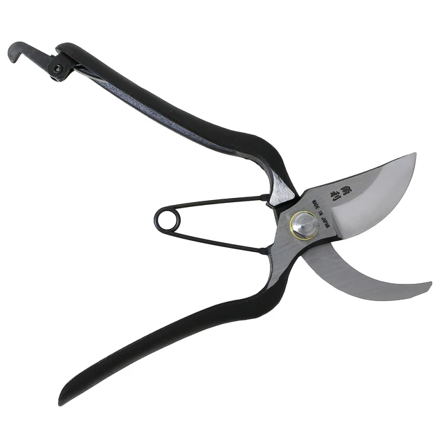 Alt view image 3 of 7 - Japanese Pruning Shears for Gardening Heavy Duty 8", Made in JAPAN, Professional Garden Bypass Pruners with Leather Sheath, Hand Forged Japanese Carbon Steel, Black
