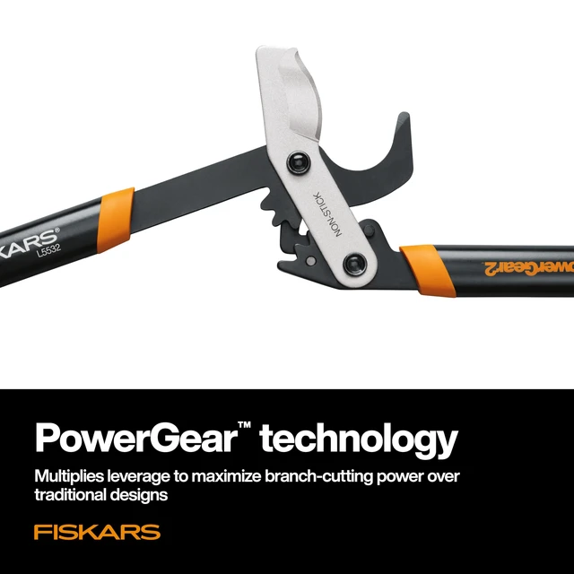 Alt view image 3 of 7 - 32 PowerGear2 Garden Bypass Loppers, 2" Cut Capacity Tree Trimmer | Tree Branch Cutter for Thick Branches, Multiplies Cutting Power for Less Effort, Steel Blade with Low-Friction Coating