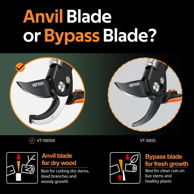 Alt view image 2 of 7 - Anvil Pruning Shears, 3/4" Cut Capacity Garden Clippers Heavy Duty | Patented Stepless Handle, Japanese SK5 Blade, Gardening Shears, Scissors, Pruner Best for Dry Stems, Branches and Weak Hands