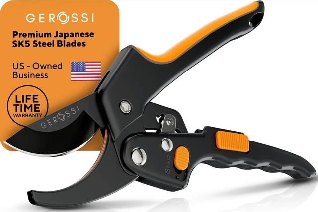 Main image of Ratchet Pruning Shears Heavy Duty, Hand Pruners for Gardening | Cuts 3x Easier for Arthritis and Weak Grip, 8 in Extra Sharp Anvil Blade, Garden Clippers for Branches and Trees