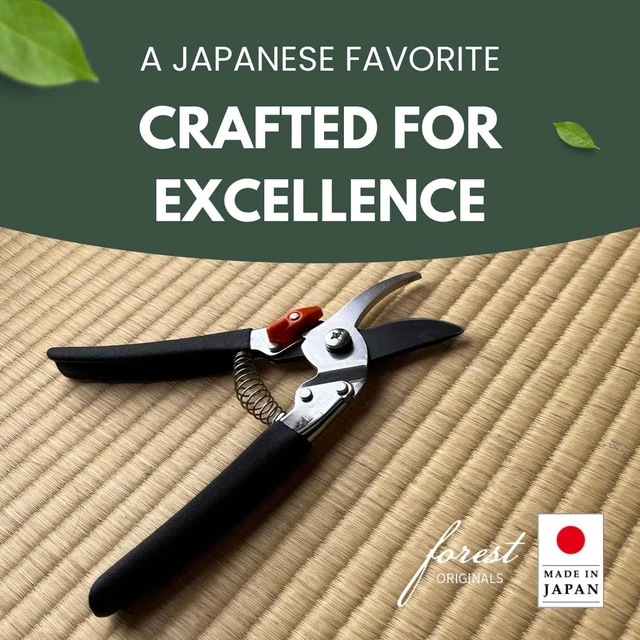 Alt view image 6 of 7 - Saboten Japanese Pruning Shears 7.9" Professional Bypass Garden Clippers, Made in Japan, Sharp Carbon Steel Blade with Sap-Resistant Fluorine Coating, Cuts up to 3/4 in (20 mm)