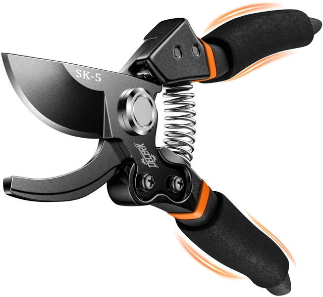 Main image of ® Bypass Pruning Shears for Arthritic Hands, 5mm Cushioned Foam Grips | Heavy Duty Garden Clippers & Scissors, Cut 4X Easier, Ultra-Sharp Japanese SK5 Blade, One-Piece Metal Handles, 3/4" Capacity