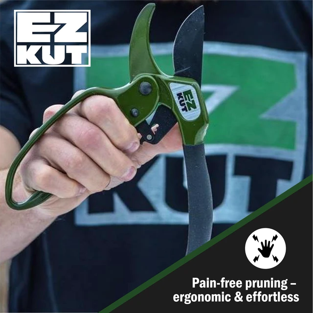 Alt view image 7 of 7 - Heavy Duty Pruning Shears Green - with Ratcheting Action Great Garden Hand Tool Clippers Gardening pruners arthritis tools Ratcheting Anvil Hand Pruner Pruning Shears Heavy Duty Since 1988