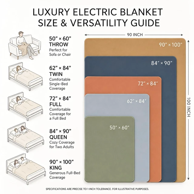 Alt view image 4 of 7 - Electric Heated Blanket Throw Size 50"x60", Soft Sherpa Faux Fur Heating Blanket with 10 Adjustable Heat Settings, Fast Heating, 1-8 Hour Timer Auto Shut Off & Overheat Protection & Machine Washable