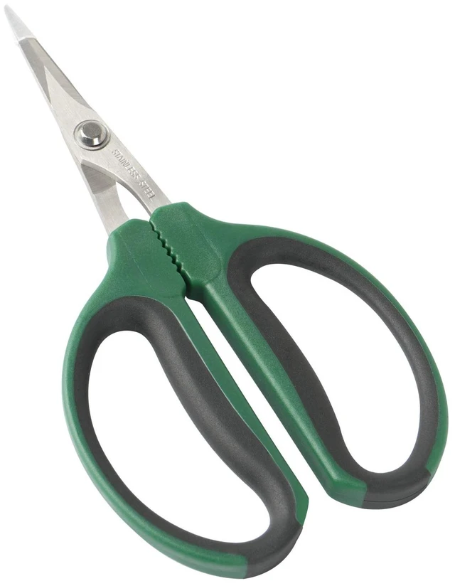 Main image of 6-Inch Stainless Steel Garden Bonsai Pruning Shears with 40mm Straight Blade Pruners, Anti-Slip Softgrip Micro-Tip Snip
