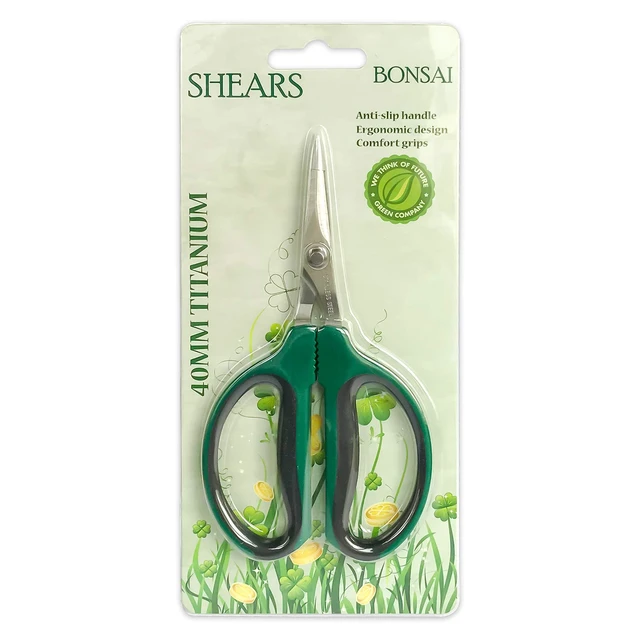 Alt view image 2 of 7 - 6-Inch Stainless Steel Garden Bonsai Pruning Shears with 40mm Straight Blade Pruners, Anti-Slip Softgrip Micro-Tip Snip