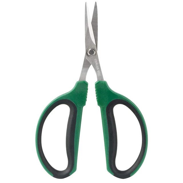 Alt view image 7 of 7 - 6-Inch Stainless Steel Garden Bonsai Pruning Shears with 40mm Straight Blade Pruners, Anti-Slip Softgrip Micro-Tip Snip