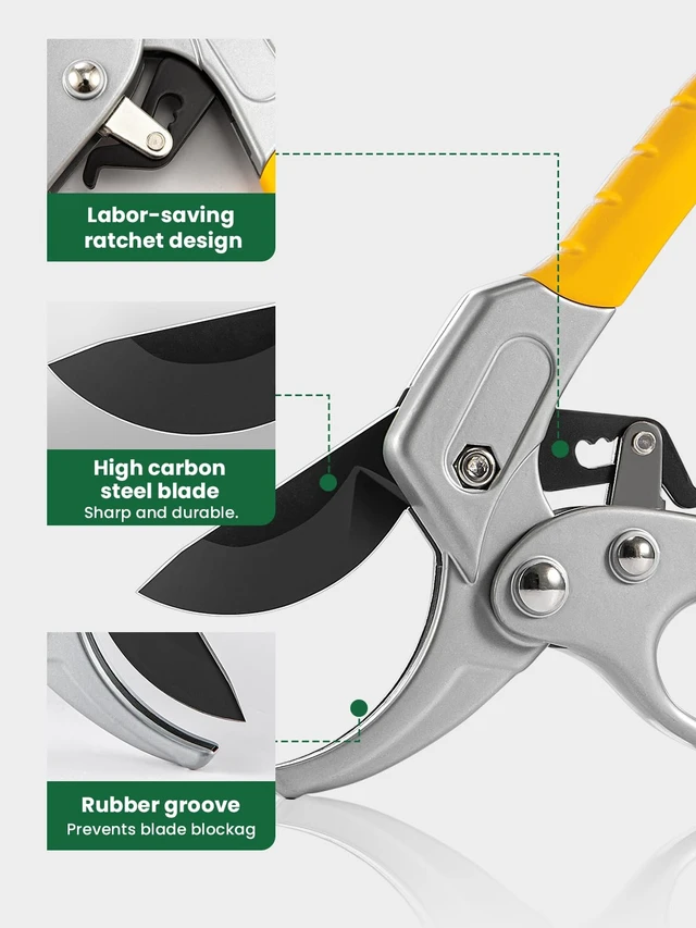 Alt view image 4 of 7 - 3 Pack Garden Scissors kit Professional Garden Pruning Shears Stainless Steel Garden Shears Gardening Clippers Flower Plant Scissors Tools Arthritis Weak Hand Pruner Work 3 Times Easier