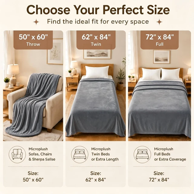 Alt view image 7 of 7 - Electric Heated Blanket, Gray, Full 72"x84", Flannel and Sherpa | ETL certified, overheat protection, 5 heat settings, 10-hour auto-off, machine washable, for bed, sofa, gift-ready