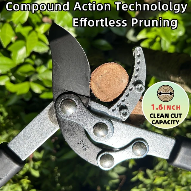 Alt view image 2 of 7 - Loppers for Tree Trimming Heavy Duty, Extendable 21-26" Branch Cutter | Tree Pruner with Compound Action, 1.6" Clean Cut Capacity Tree Clippers, Long Handle Pruning Shears for Gardening & Yard Work
