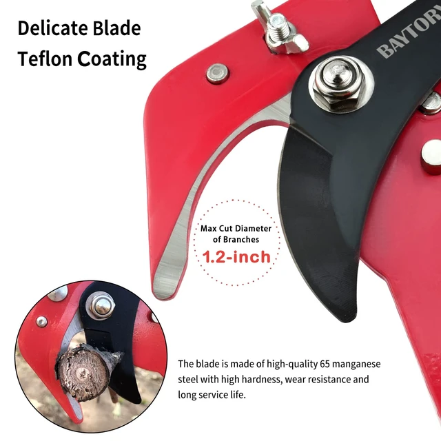Alt view image 6 of 6 - Extendable Tree Pruner Saw Head Without Pole, Pruning Shears | High-Altitude Branches Trimmer, Harvester Clipper for Plant Twig Vine, Labor-saving 4 Wheels Garden Trimming Tool