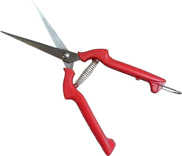 Alt view image 5 of 7 - Long Stainless Steel Pruner Pruning Shears Clippers Snips Sharp Bonsai Cutter Plant Trimming Scissors Straight Blade Garden Scissors Tool Great for Roses Flowers Herbs Fruits