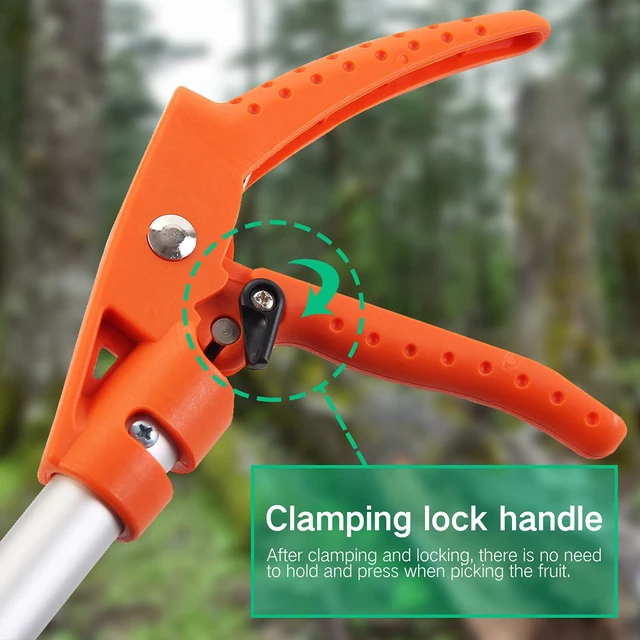Alt view image 4 of 7 - 143010 Long Reach 3.5 ft (1.0m) Cut & Hold Bypass Pruner - Lightweight Aluminum, Rust-Resistant, Ergonomic Grip, 1/4" Max Cut - Ideal for Precision Gardening & Pruning