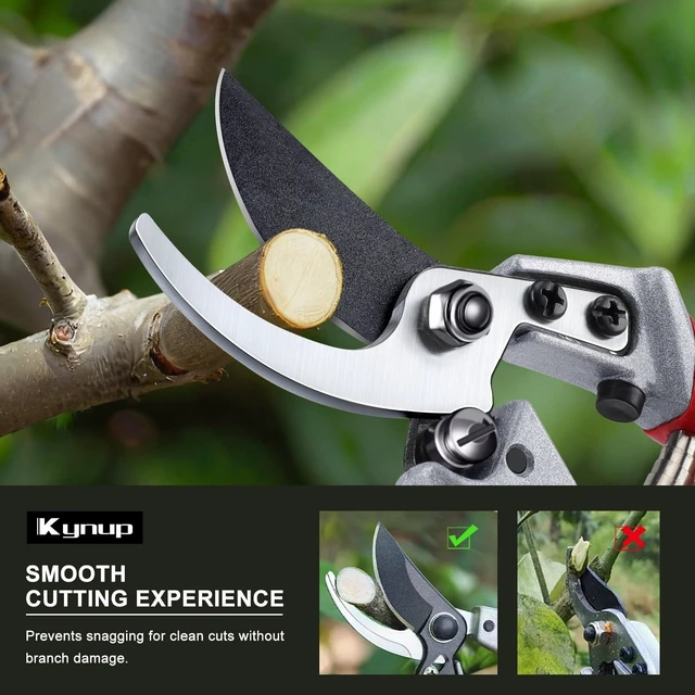 Alt view image 4 of 7 - Pruning Shears, Garden Shears, Garden Clippers, Gardening Hand Tools | SK5 Steel Blade, Up to 1 Inch Cut Capacity, Safty Locked, Effortless Design, Garden Tools for Gardening, Farm