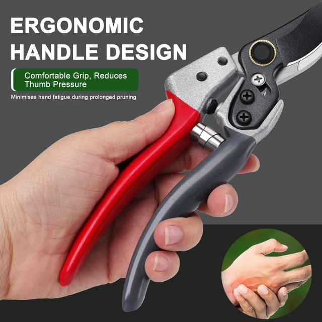 Alt view image 5 of 7 - Pruning Shears, Garden Shears, Garden Clippers, Gardening Hand Tools | SK5 Steel Blade, Up to 1 Inch Cut Capacity, Safty Locked, Effortless Design, Garden Tools for Gardening, Farm
