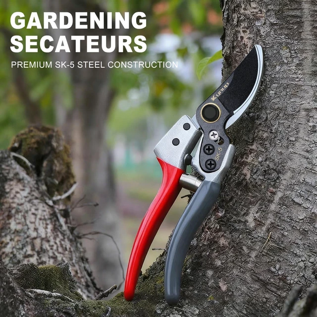 Alt view image 7 of 7 - Pruning Shears, Garden Shears, Garden Clippers, Gardening Hand Tools | SK5 Steel Blade, Up to 1 Inch Cut Capacity, Safty Locked, Effortless Design, Garden Tools for Gardening, Farm