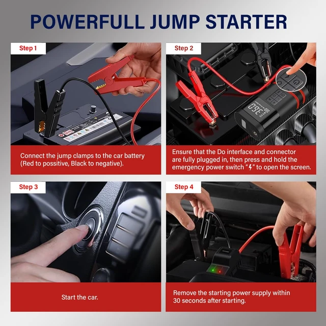 Alt view image 5 of 5 - Portable Tire Inflator Air Compressor for Car and Truck Pump, Compact Auto Inflator Electric Cordless Inflator Tire Pump, 20000mA Rechargeable Air Inflator 150 PSI Tire Compressor (TR2011AS)