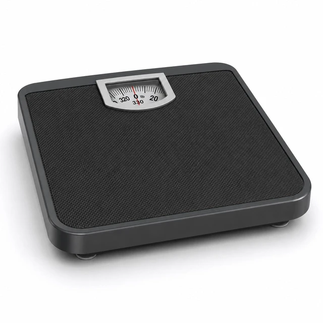 Main image of Bathroom Scale Analog, 330 lb Non Digital Weight Scale | Spring-Driven Dial, Metal Platform, No Charging Required