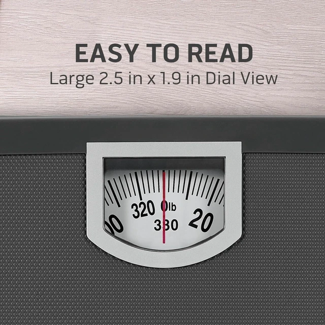 Alt view image 4 of 6 - Compact Dial Bathroom Scale with Sturdy Metal Platform | 330 lb Capacity, Compact Design, Metal Platform, Dial Display