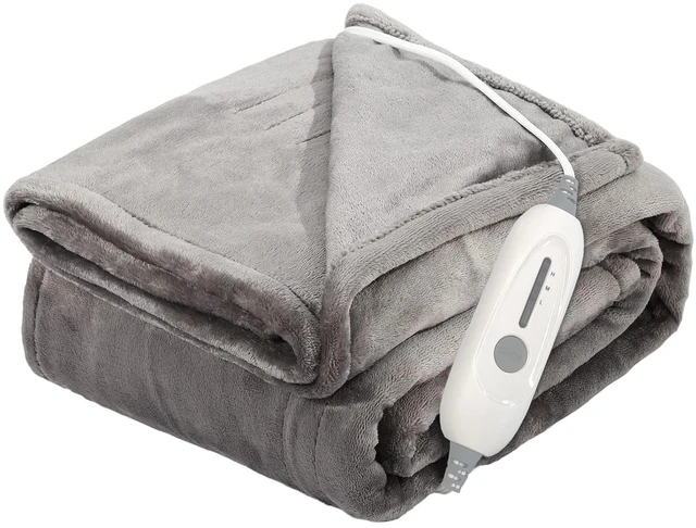 Main image of Heated Blanket Throw, Super Soft Flannel Electric Throw Blanket | 3 Heating Levels, 4H Auto Off,Overheat Protection, Machine Washable, Fast Heating, ETL & FCC Certified, for Home Office Sofa