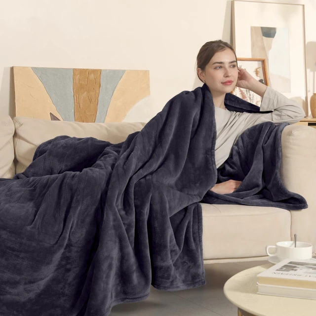 Main image of Heated Blanket Electric Blanket Full Size, Super Soft Cozy Upgraded Flannel Heating Blanket with 6 Heating Levels & 1-10 Hours Auto Off, Fast Heating & Overheat Protection, 72" x 84", Dark Gray