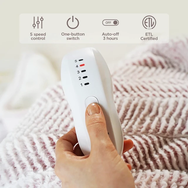 Alt view image 2 of 7 - Heated Blanket Throw 50" x 60",Fluffy Electric Blanket,Pink | Timer Settings,Auto Off,Soft Sherpa Heated Throw Blanket,Machine Washable,Fast Heating for Sofa Bed Office Use,Gifts for Mom