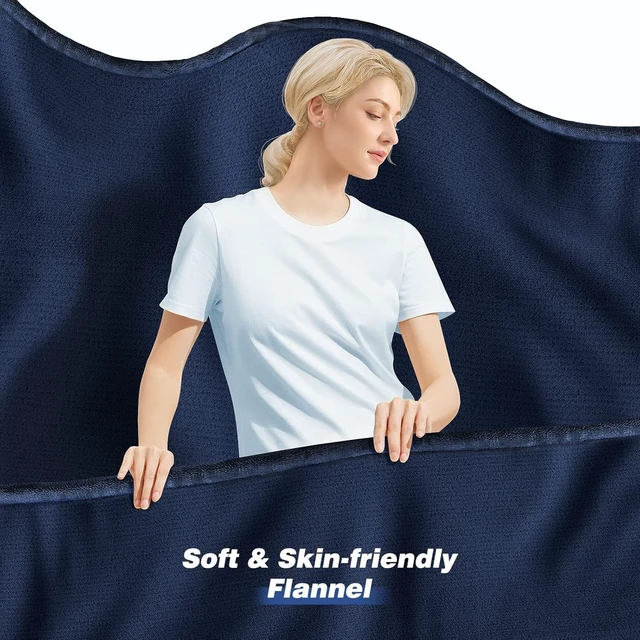 Alt view image 3 of 7 - Heated Electric Blanket Twin Size 62" x 84" Flannel Heated Blanket with 6 Heating Levels & 10 Hours Auto Off, Comfort Warm Blanket for Home Office Use, Machine Washable