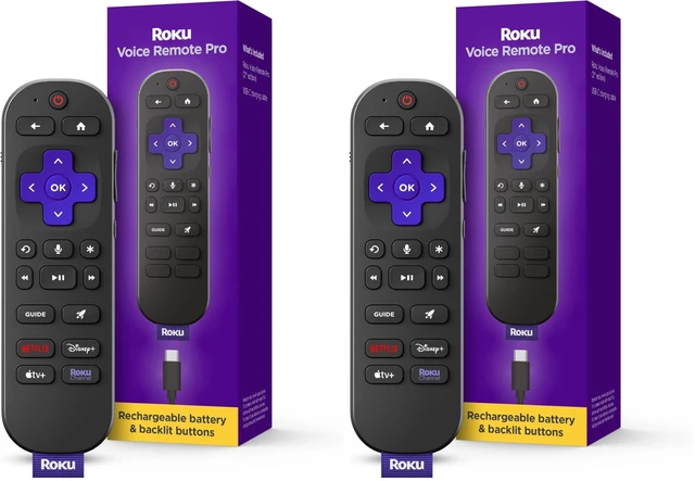 Main image of Voice Remote Pro (2nd Ed.) Rechargeable TV Remote Control with Hands-free Voice Controls, Backlit Buttons, & Lost Remote Finder - Replacement Remote Compatible with All TV, Players & Audio