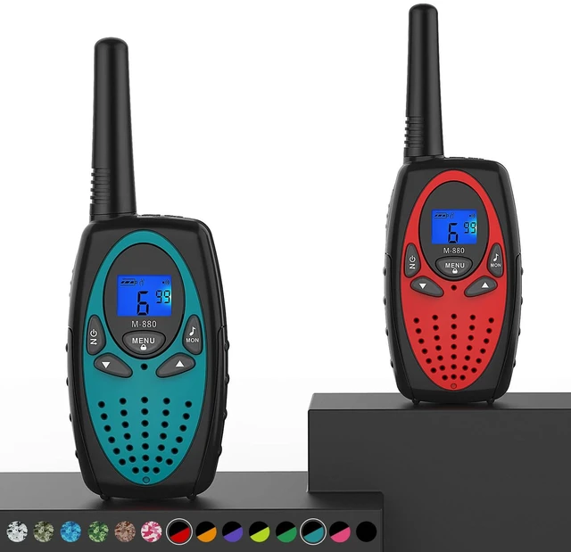 Main image of Walkie Talkies Long Range, M880 Two Way Radio for Adults with Mic LCD Screen/Resistance Wakie-Talkies with Noise Cancelling for Men Women Outdoor Adventures Cruise Ship (Blue and Red)