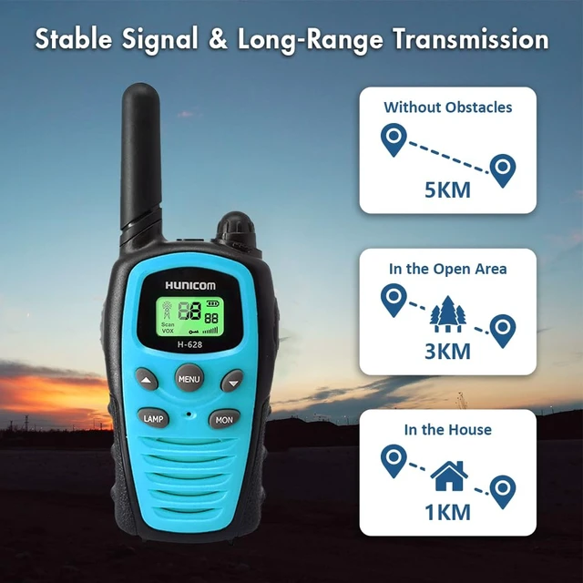 Alt view image 2 of 7 - Walkie Talkies Rechargeable for Adults - FRS Two Way Radios Toys Gifts with Flashlight VOX LCD Display Chargeable Li-ion Battery