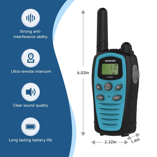 Alt view image 3 of 7 - Walkie Talkies Rechargeable for Adults - FRS Two Way Radios Toys Gifts with Flashlight VOX LCD Display Chargeable Li-ion Battery