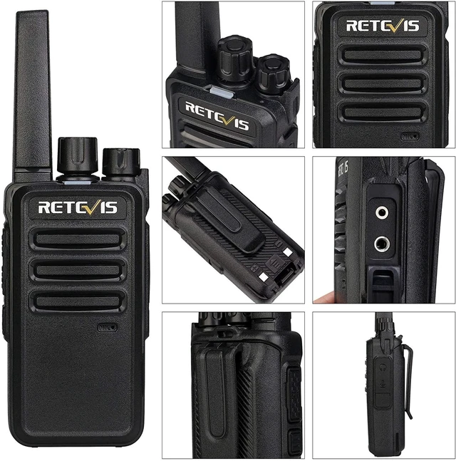 Alt view image 7 of 7 - RT68 Walkie Talkies for Adults, Portable FRS Two-Way Radio (4 Pack) | Splash-Proof & Weather-Resistant, Powerful 500mW Speaker, 1200mAh Battery, Ready to Use, License-Free, USB-C Charging