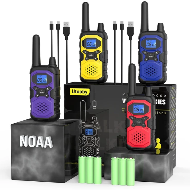 Main image of 2 Way Radios for Adults Long Range Walkie Talkies Kids Rechargeable 4 Pack