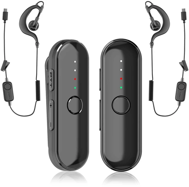 Main image of Super Mini Walkie Talkies, Touch-to-Talk Two Way Radio, Small Secure Clip-On Walkie Talkie with Earpieces for Outdoor Sports, Restaurants, Retail Stores, Baseball, Hospital, Biking, Adults, 2 Pack