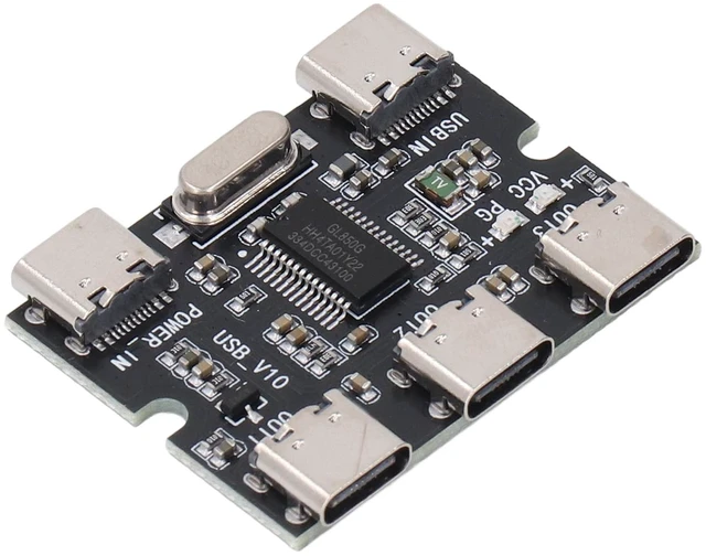 Alt view image 6 of 7 - 5V USB 2.0 Hub Expansion Module, 1 in 3 Out Type C Interface, High - Efficiency GL850G Chip USB Hub for Students Engineers Technicians, Plug and Play with No Driver
