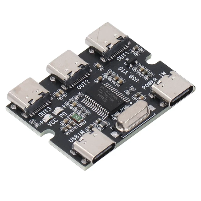 Alt view image 2 of 7 - USB 2.0 HUB Module, 5V for GL850G Chip USB2.0 Concentrator USB Expansion Module Low Energy Consumption Type C Interface for Computer
