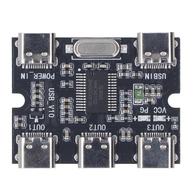 Alt view image 6 of 7 - USB 2 0 1 in 3 Out Type C Hub Expansion Module with GL850G Chip Plug and Play 5V USB 2 0 Concentrator for Students Engineers Technicians