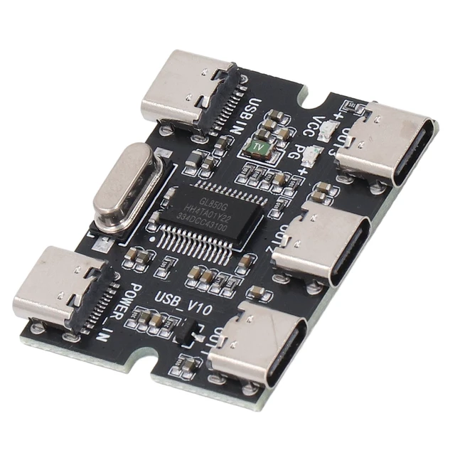 Alt view image 6 of 7 - USB 2.0 Hub Expansion Module, 5V 1 in 3 Out Type C Interface USB Hub, Plug and Play USB2.0 Concentrator with GL850G Chip for Laptops and Modern Computers