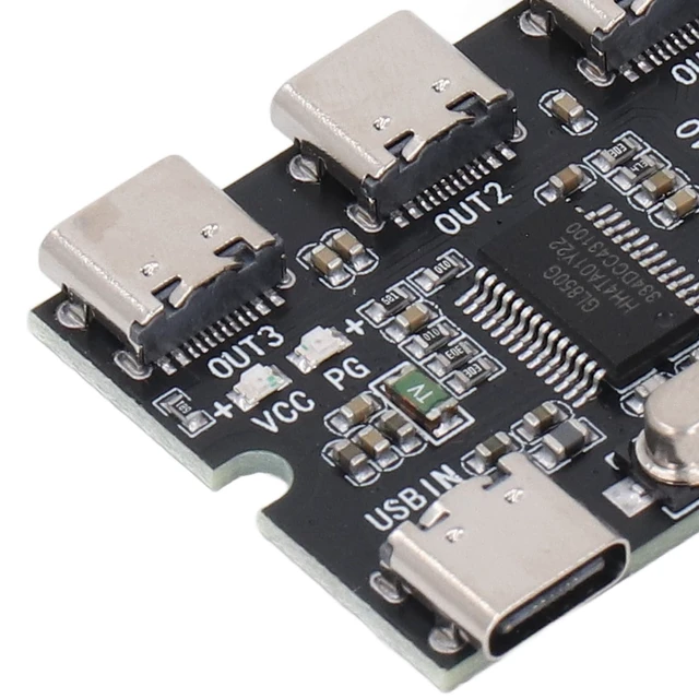 Alt view image 7 of 7 - USB 2.0 Hub Expansion Module, 5V 1 in 3 Out Type C Interface USB Hub, Plug and Play USB2.0 Concentrator with GL850G Chip for Laptops and Modern Computers