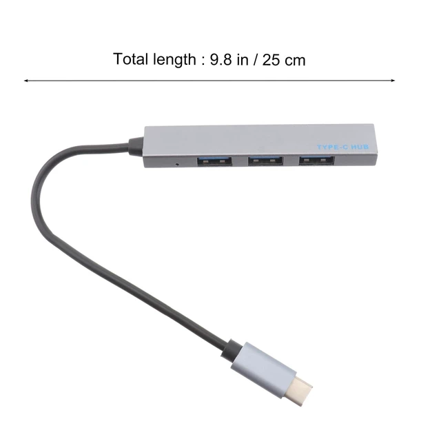Alt view image 2 of 7 - USB Hub 4-Port OTG Data Dock Type-C to USB 2.0 Adapter Compact 3.1 Hub for Laptop Pc Accessories Plug and Play